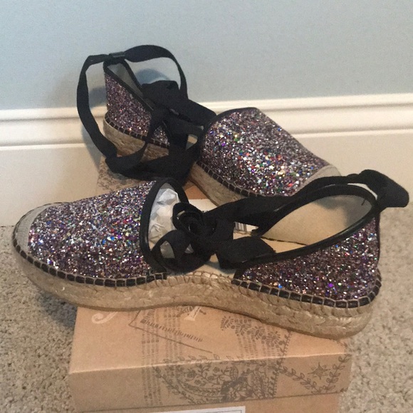 Free People Glitter Espadrilles NIB - Picture 7 of 7